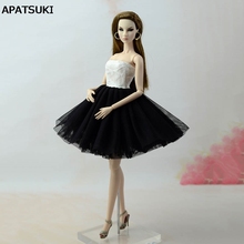 Vestido de Ballet blanco y negro para muñeca Barbie, ropa, trajes, accesorios para muñecas Barbie 2024 - compra barato