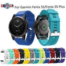 Pulseira de relógio de 20mm, pulseira para garmin fenix 5S plus, silicone de liberação rápida, fácil ajuste para garmin fenix 6s 6s pro 2024 - compre barato