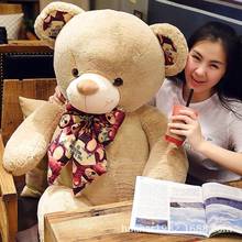 80 см Большой размер искусственная плюшевая игрушка с принтом обнимашки плюшевые медведи рождественские подарки 2024 - купить недорого