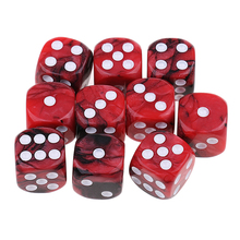 20pcs 6 Sided Spot Dice 16mm Red Black Dies for Dungeons and Dragons MTG TRPG Craps Gambling Party Game 2024 - buy cheap