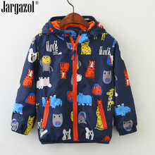 Boys Winter Windbreaker Jacket Cartoon Printed Kids Boys Outerwear Coat with Flee Thick Warm High Quality Jackets 2024 - buy cheap