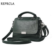 REPRCLA Fashion Soft PU Leather Handbags Female Shoulder Bag High Quality Women Messenger Bags Crossbody Rivet Women Bag 2024 - buy cheap