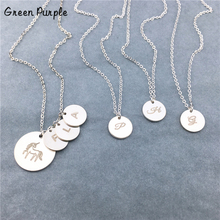 925 Silver Coins Necklace Handmade Jewelry Letter Name Chocker Mom Pendants Boho Kolye Necklace for Women 2024 - buy cheap