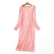 Spring Autumn Plus size Female Casual cartoon nighty dress Ladies Soft Modal Nightgown Women Long Sleeve Round collar sleepshirt 2024 - buy cheap