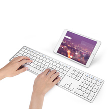 Teclado notebook sem fio ultra fino bk417, teclado com bluetooth 104 teclas para android/ios/windows, suporta 4 dispositivos bluetooth 2024 - compre barato