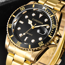 CURDDEN Top Brand Luxury  Men Watches Stainless Steel Strap Watches Date Calendar Quartz Wrist Watch Montre Homme de Marque Luxe 2024 - buy cheap