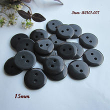 Sewing buttons 250pcs 15mm (5/8") 2 holes bread black resin buttons for clothing sweater cardigan buttons sewing materials 2024 - buy cheap