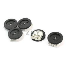 B103 16x2mm 10K Ohm Double Dial Taper Volume Wheel Duplex Potentiometer 5Pcs 2024 - buy cheap