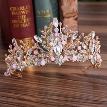 Luxury Gold Baroque Rhinestone Crystal Bride Crown Tiara Wedding Bridal Diadem Coronal Headpiece Hair Accessories Jewelry SL 2024 - buy cheap