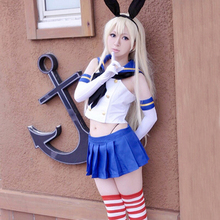 Disfraz de Anime Kantai para mujer, traje de Cosplay de Shimakaze + medias, Disfraces de adultos para Halloween, envío gratis 2024 - compra barato