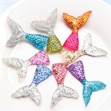 pendants for jewelry making Resin decoration mermaid charms sequins fish tail diy glue drops apply to Hair accessories handmade 2024 - buy cheap