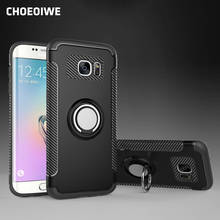 CHOEOIWE Shockproof Cases for Samsung Galaxy S7 G9300 G930F SM-G930 S7edge Edge G9350 G935F Case Metal Ring Holder Combo Cover 2024 - buy cheap