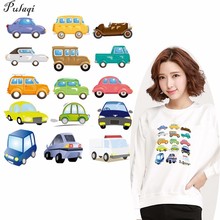 Pulaqi Set Of Patch Iron-on Clothes Cute Cars Clothing Decor New Design Diy Accessory Heat Transfer Washable Badges Patches H 2024 - buy cheap
