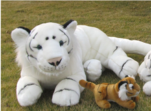 big creative white lying tiger toy lovely simulation plush tiger doll gift about 110cm 2024 - buy cheap