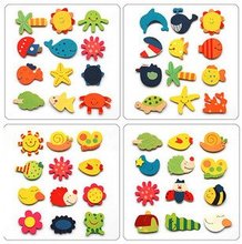 Wholesale Early Learning Toys Magnetic Fridge Magnets Refrigerator Wooden 480PCS/LOT FREE SHIPPING 2024 - купить недорого