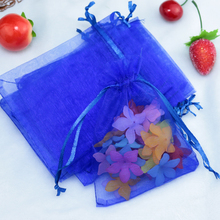 200pcs/lot Royal Blue Organza Bags 20x30cm Big Drawable Jewelry Pouch Wedding Cosmetics Jewelry Packaging Bags Tulle Gift Bag 2024 - buy cheap