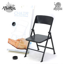 Складной стул PATTIZ с пепельницей для кукольных кукол, 12 дюймов, 1:6 весы, фигурки солдат, аксессуары для кукольного домика, мебель, игрушка 2024 - купить недорого