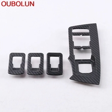 OUBOLUN para Volkswagen Tiguan MK2 2017 2018 2019 Reposabrazos de puerta interruptor de ventana pegatina de botón cubierta embellecedor interior, accesorios ABS 2024 - compra barato