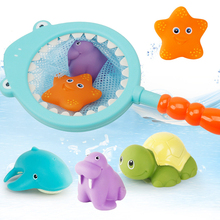 Cute Shark Squeezing Music Spray Water Temperature Change Color Silicone Animal Starfish Children Bathroom Bath Play Bath Toys 2024 - buy cheap