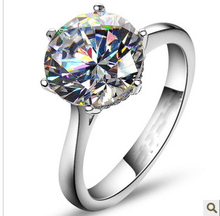 Потрясающее 4Ct кольцо с бриллиантом из настоящего серебра 925 пробы, кольца с бриллиантами для женщин, ювелирные изделия для помолвки 2024 - купить недорого