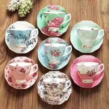 Bone china  European coffee cups home drink essential afternoon tea cup set a variety of patterns 2024 - buy cheap