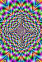 PSYCHEDELIC Пульс термоусадочная обернутая Иллюзия TRIPPY Шелковый плакат декоративной живописи 24x36inch 2024 - купить недорого