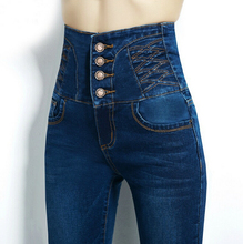 Fashion high waist jeans female denim pencil pants women skinny jeans plus size 4XL 2024 - buy cheap