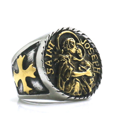 Saint Joseph Cross 316L Stainless Steel Newest Ring 2024 - buy cheap