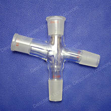 24/29 Four Way Distillation Connecting Glass Adapter,Ground Joint,Lab Glassware 2024 - buy cheap