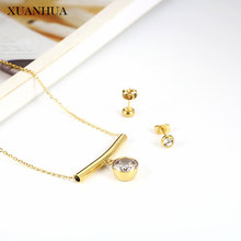 XUANHUA Stainless Steel Jewelry Woman Vogue 2019 Necklace And Earring Set Accessories Jewelry Sets Gifts For Women 2024 - buy cheap