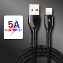 Tipo c cabo qc 3.0 5a usb para tipo c super carga para samsung s10 s9 s8 huawei companheiro 20 USB-C cabo de carregamento rápido typec kable 2024 - compre barato