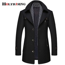 Holyrising Wool Coat Men Casual Stylish Woolen Mens Coats Single Button Warm Outwear Mens Overcoat With Scarf Size M-3XL 18627-5 2024 - buy cheap