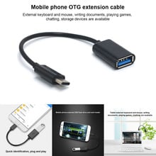 Кабель-адаптер 16 см Type-C OTG, USB 3,1 Type C папа к USB 3,0 A Женский OTG адаптер для передачи данных NK-Shopping 2024 - купить недорого