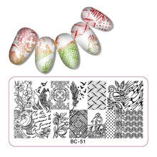1Pcs 12*6cm BC Series Flower Nail Stamping Plates DIY Image Nail Art Manicure Templates Stencils Beauty Polish Tools 2024 - buy cheap