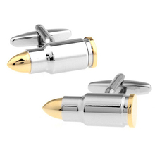 C-MAN Luxury shirt Bullets cufflink for mens Brand cuff buttons cuff links High Quality Silvery abotoaduras Jewelry 2024 - buy cheap