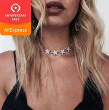 Luxury Fashion Hollow Star Crystal Rhinestone Claw Chain Choker Necklace Women Maxi Collar Jewelry for Gift Dropshipping 2024 - buy cheap