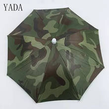 Цифровая камуфляжная шапка YADA 50 и 65 см для рыбалки и пешего туризма с зонтиком, женский УФ-Зонт от дождя для женщин, уличная Складная искусственная ткань YS0017 2024 - купить недорого