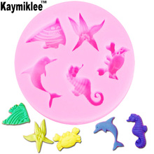 3D M071 marine animals dolphin starfish crab cake mold fondant cake molds soap chocolate mould for the kitchen baking cake tool 2024 - buy cheap