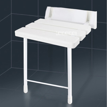 Nova cadeira de banho de chuveiro de parede cadeira de banheiro banquinho de alta qualidade assento de chuveiro montado na parede casa cadeira dobrável com pernas de banquinho 2024 - compre barato