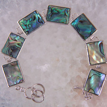 New Zealand Abalone Shell Beads Bracelet Bangle 8" Jewelry G276 2024 - buy cheap