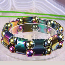 Envío Gratis joyería de moda estiramiento Multicolor pulsera de curación de hematita magnética 7 "1 Uds H458 2024 - compra barato