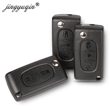 jingyuqin 2/3 Button Remote key Case for Peugeot 207 307 308 407 607 807 For Citroen C2 C3 C4 C5 C6 Flip Folding Car Key shell 2024 - buy cheap