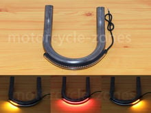 Cafe racer-moldura para banco traseiro, farol de freio com aro, 175mm, wi-fi/led, para suzuki, yamaha, honda 2024 - compre barato