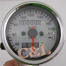 Odómetro Universal para motocicleta, medidor de velocímetro KM/H, pantalla LED de retroiluminación, doble superficie blanca 2024 - compra barato