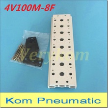 4V Series 100M-8F Airtac Model Manifold Base Board 4V110-06 Pneumatic Solenoid Valve Block Socket 4V120-06 4A120-06 4A110-06 2024 - buy cheap