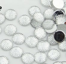400pcs 12mm Bling Round Rhinestones/ flat back embellishment resin /acrylic cab dotted crystal Transparent color cabochons 2024 - buy cheap