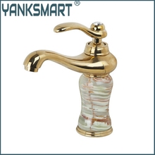 YANKSMART Luxury Bathroom Golden Ceramic Body 92636 Single Handle Deck Mounted Basin Sink Brass Faucets,Mixers &Taps 2024 - buy cheap