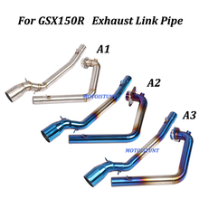 For GSX150R GSXR150 Motorcycle Exhaust Modified Muffler Pipe Round 51MM Front Middle Link Pipe With Stainless steel Slip on 2024 - buy cheap