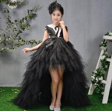 Princess Girls Dress Girls Party Birthday Stunning Black Swan Wedding Clothing Ball Gown Kids Christmas Spring Autumn Dress 4-12 2024 - buy cheap