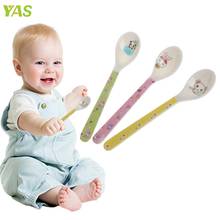 2018 New 2pcs Cartoon Baby Kids Feeding Spoon High Quality Melamine Baby Spoon Flatware APR13 2024 - buy cheap